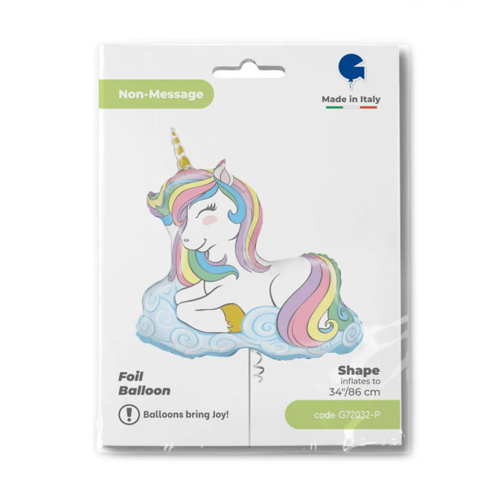 Balon Folie Figurina Unicorn Macaron 86cm Grabo