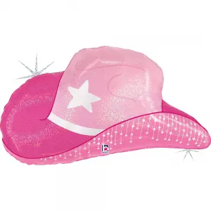 Balon Folie Figurina Palarie Cowgirl 66cm