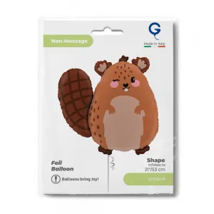 Balon Folie Figurina Castor 53cm