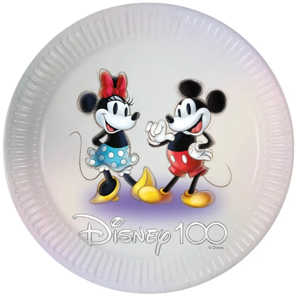 Set 8 Farfurii Petrecere 23cm Disney 100