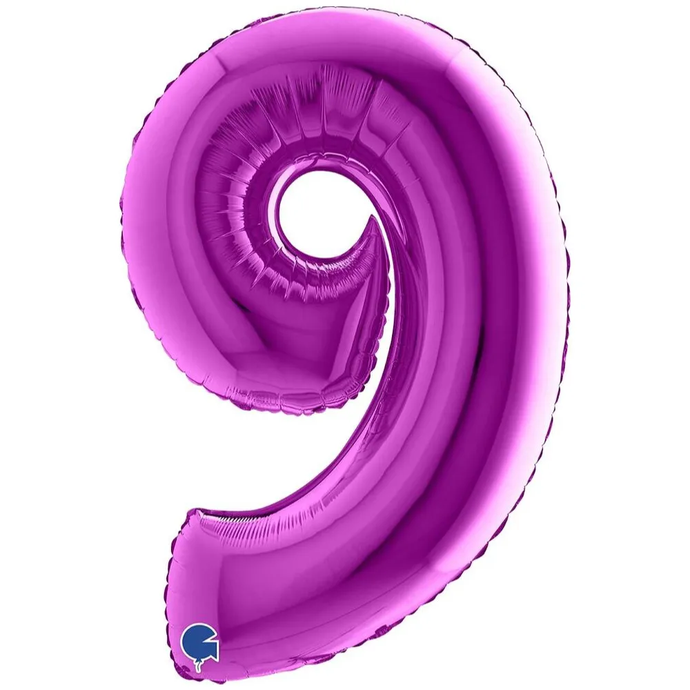 Balon Folie JUMBO CIFRA 9 MOV 102 cm Grabo