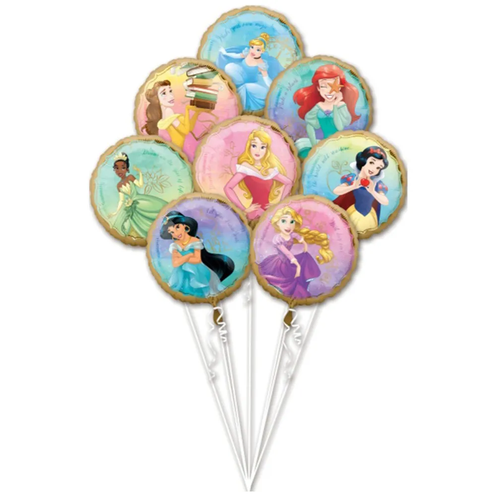 Buchet 8 Baloane Folie Printese Disney Amscan 3980801
