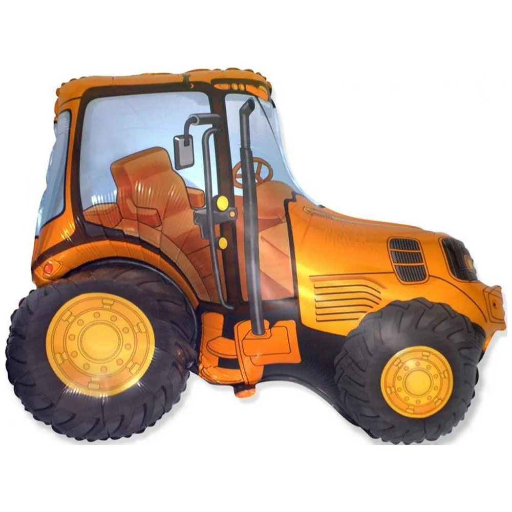 Balon Folie Figurina Tractor Portocaliu 60cm