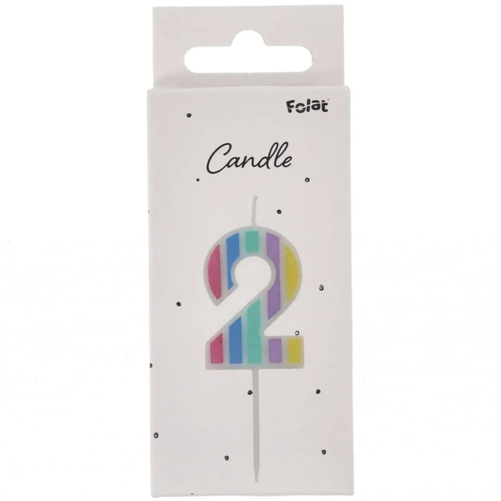 Lumanare Tort Cifra 2 Pastel Vibes
