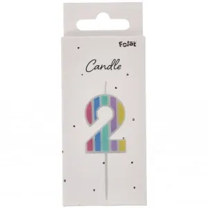 Lumanare Tort Cifra 2 Pastel Vibes