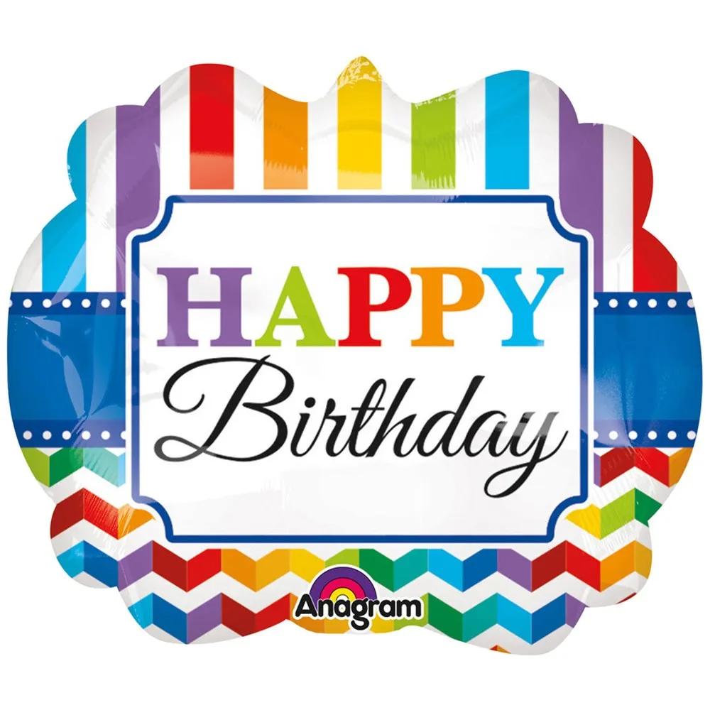 Balon Folie Figurina Happy B-day Linii 63x55cm AMS 30848 01