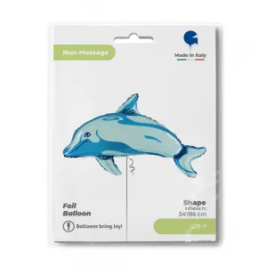 Balon Folie Figurina Delfin Bleu 86cm