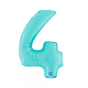 Balon Folie Cifra 4 Pastel Blue 36cm