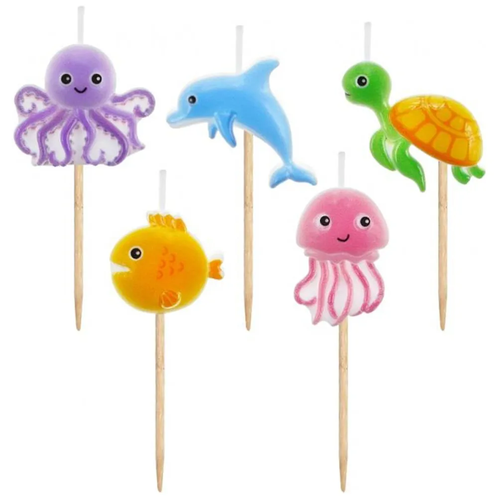 Set 5 Lumanari Animalute Marine 7cm