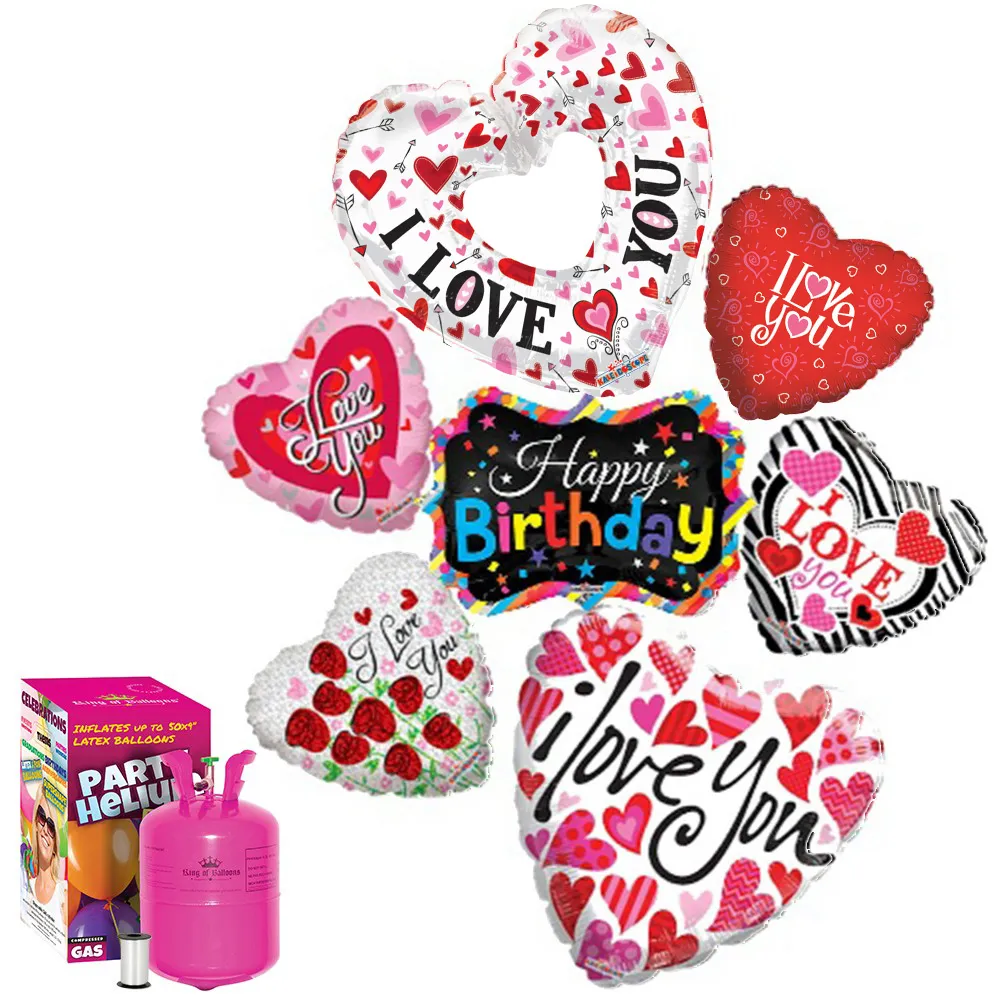Pachet baloane I LOVE YOU (cu butelie) - 2018138