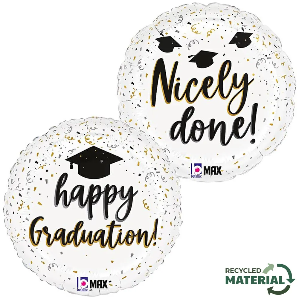 Balon Folie Happy Graduation Confetti 46cm