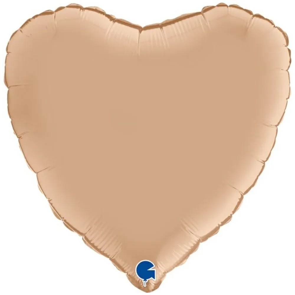 Balon Folie Inima Satin Nude 46 cm Grabo