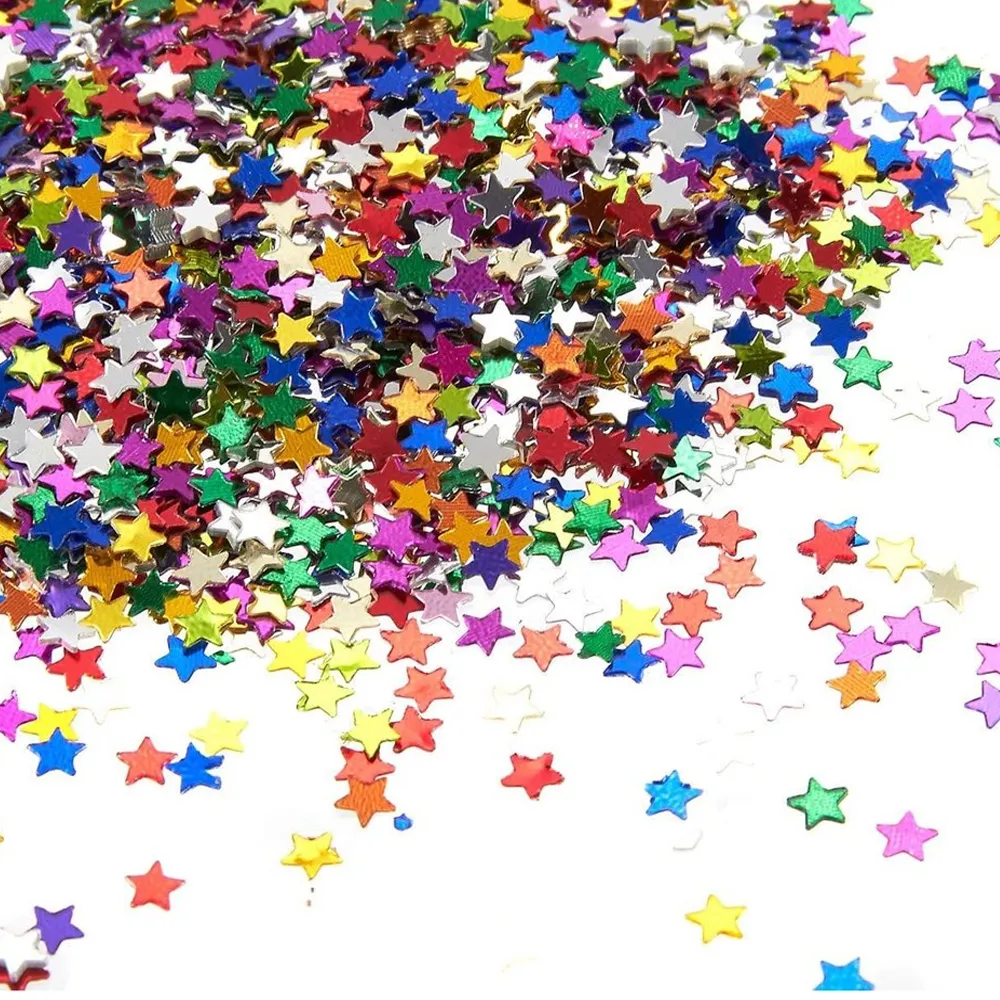 Confetti Metalic Multicolor Stelute 1,5cm 100g