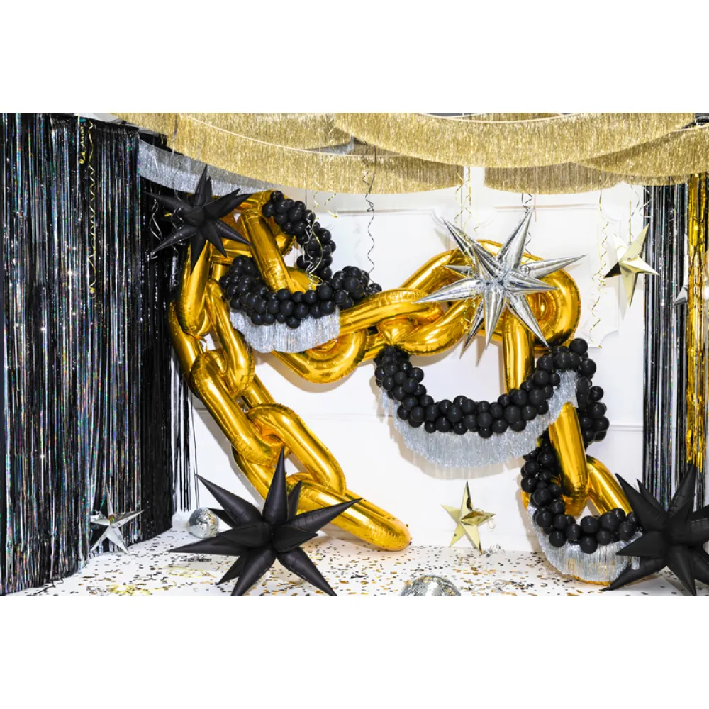 Balon Folie Stea Magica (Aer) Negru 70cm
