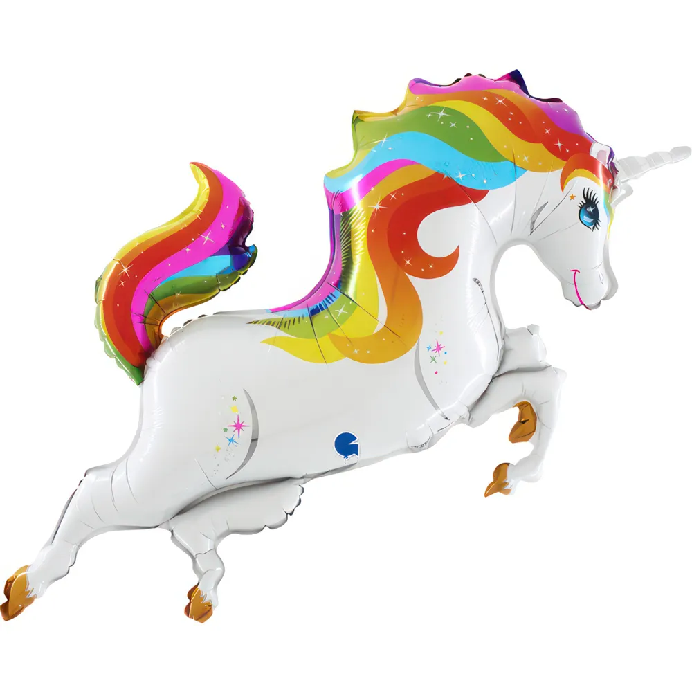 Balon Folie Figurina Unicorn Rainbow 112cm