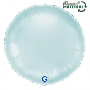 Balon Folie Rotund Satin Pastel Blue 46cm