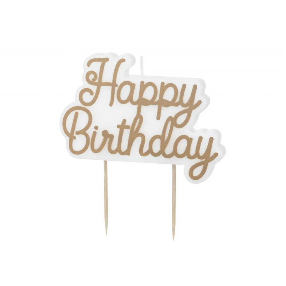 Lumanare Happy Birthday Aurie 7.5x10cm