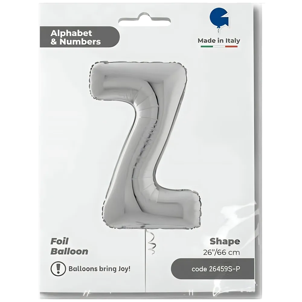 Balon Folie LITERA Z Argintiu 66 cm Grabo
