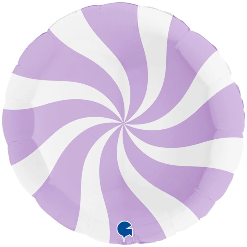 Balon Folie Rotund Acadea Alb-Lavanda 91 cm Grabo