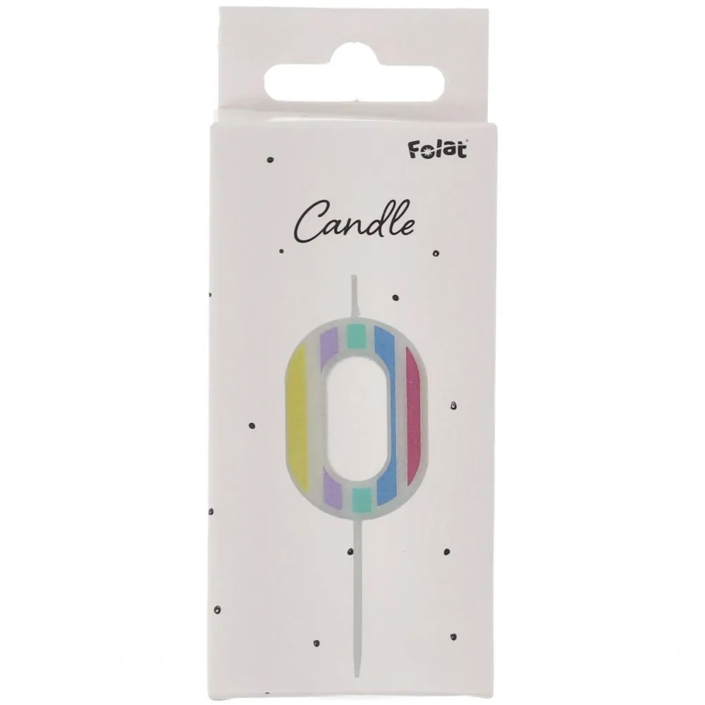 Lumanare Tort Cifra 0 Pastel Vibes