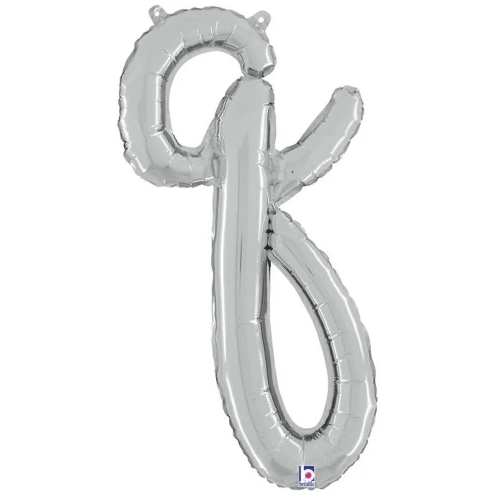 Balon Folie LITERA (AER) SCRIPT Q Argintiu 61cm GRABO -