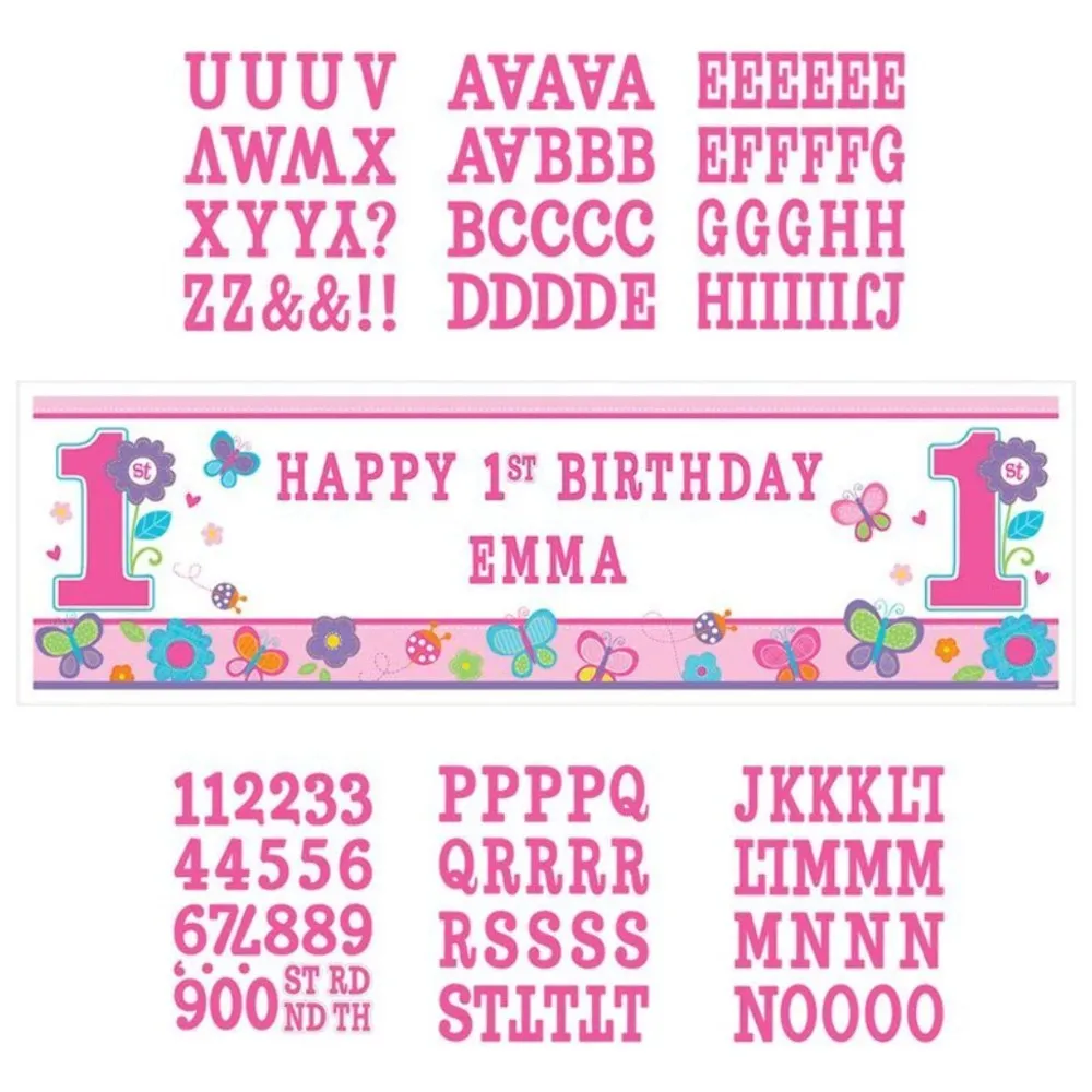 Banner Folie Gigant Prima Aniversare Girl 165 x 50.8 cm AMS 120113