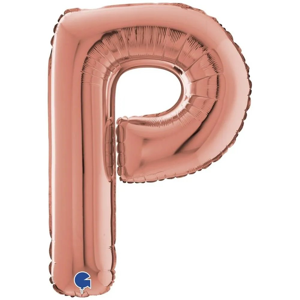 Balon Folie LITERA P Rose Gold 66 cm Grabo