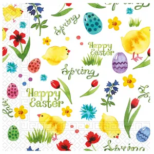 Set 20 Servetele Hartie 33x33cm Happy Easter