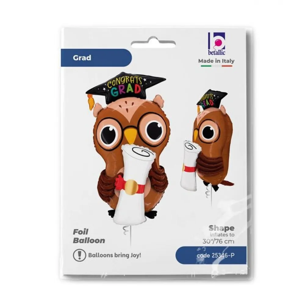 Balon Folie Figurina Bufnita Absolventa 76cm
