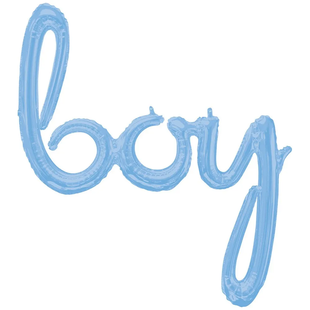 Balon Folie Scris de mana BOY bleu 73x81cm AMS 39168 11