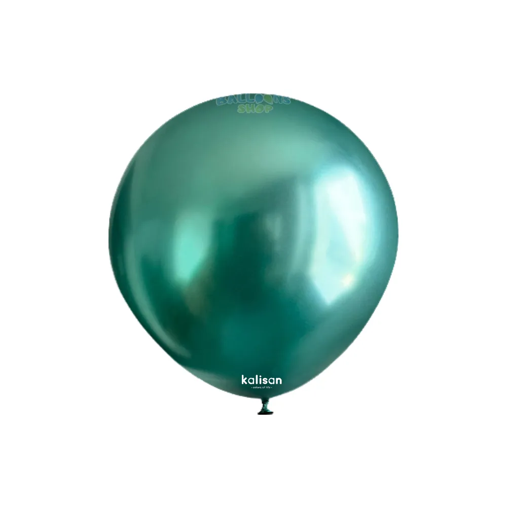 Baloane latex 13cm Mirror Verde Kalisan 5006