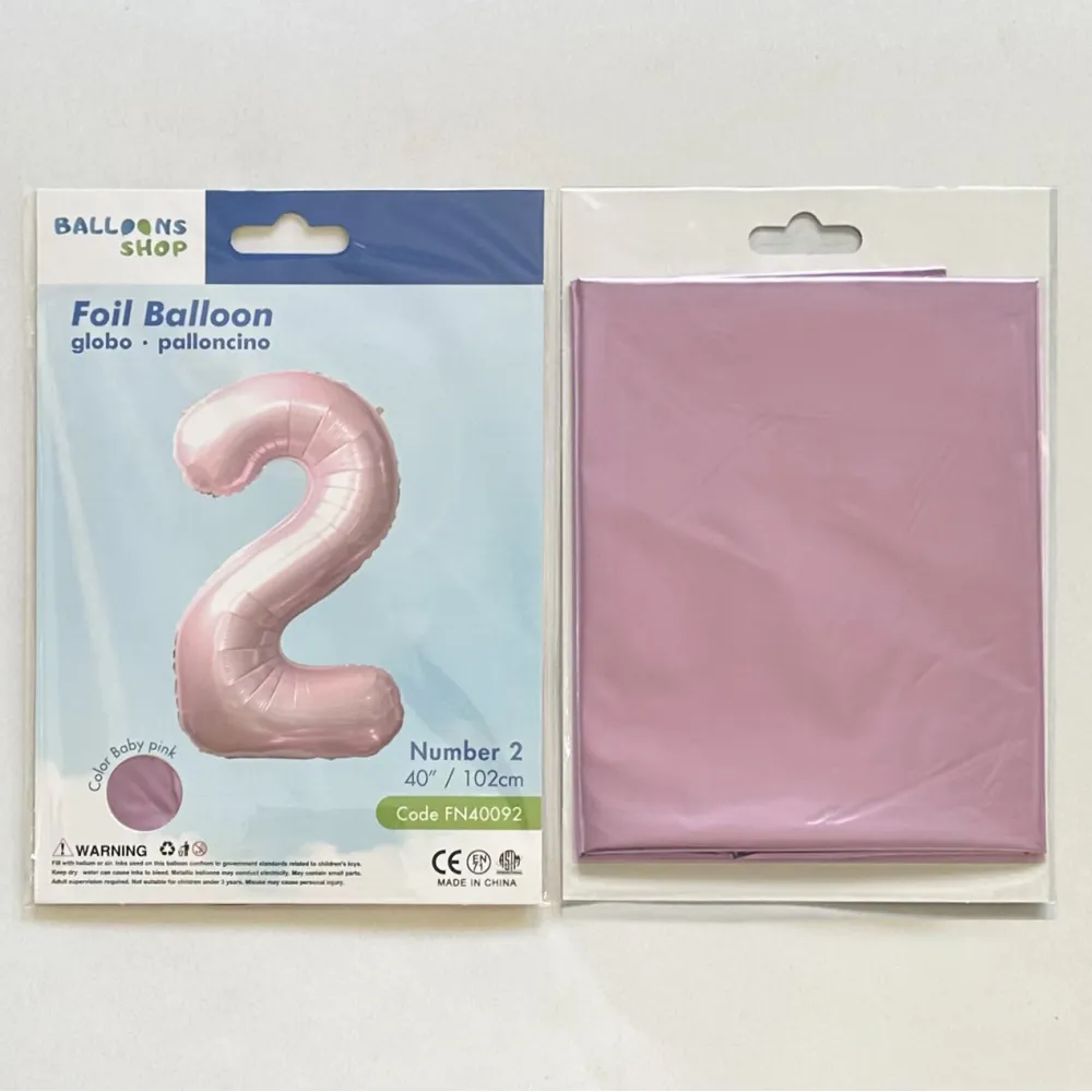 Balon Folie Cifra 2 Baby Pink 87cm