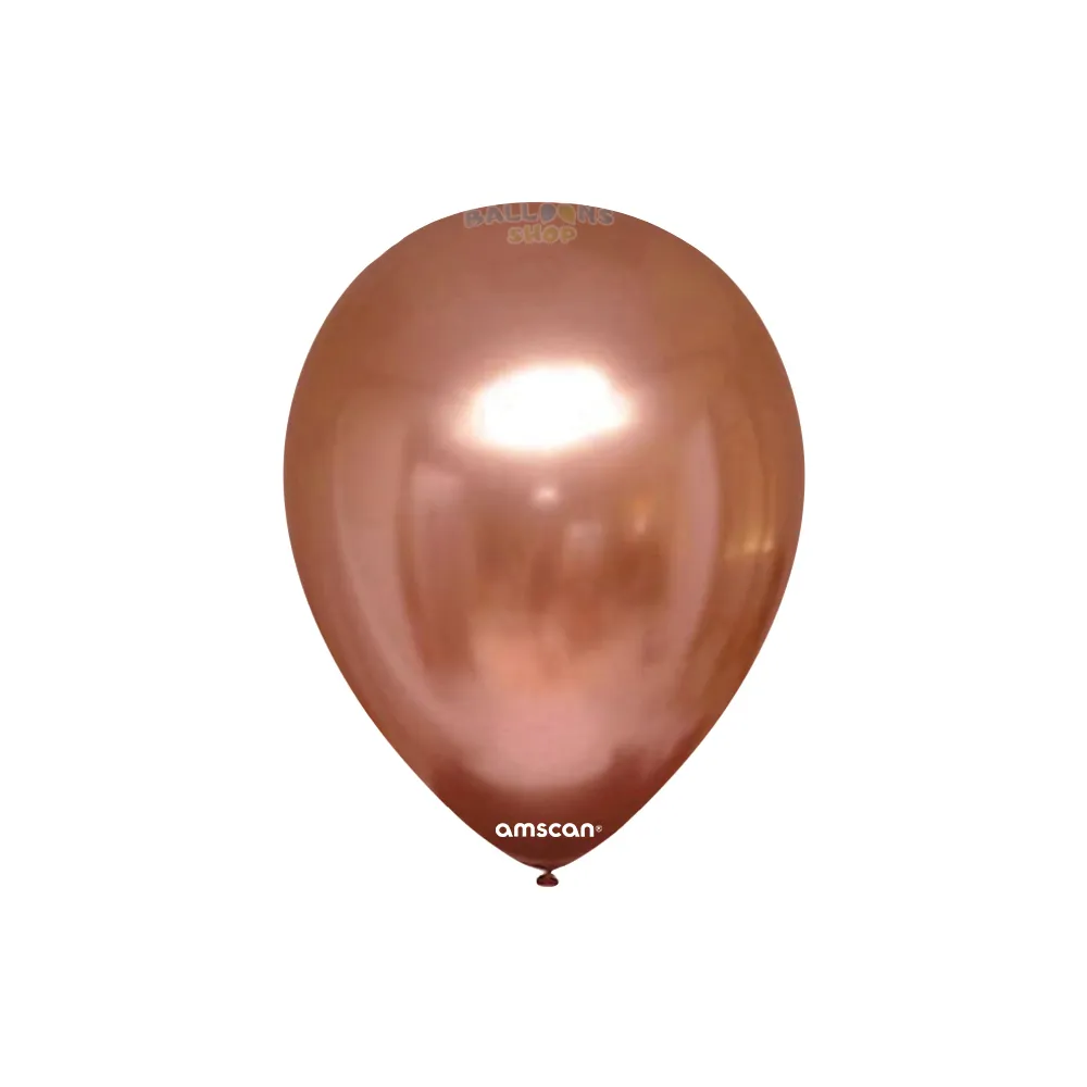 Baloane Latex Chrome 12cm Rose Gold Satin Luxe AMS 9908422