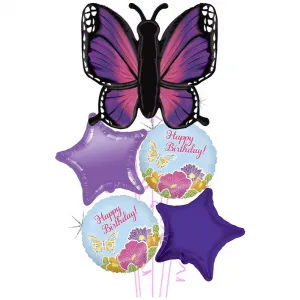 Buchet 5 baloane folie Tematica Fluturi 2022157