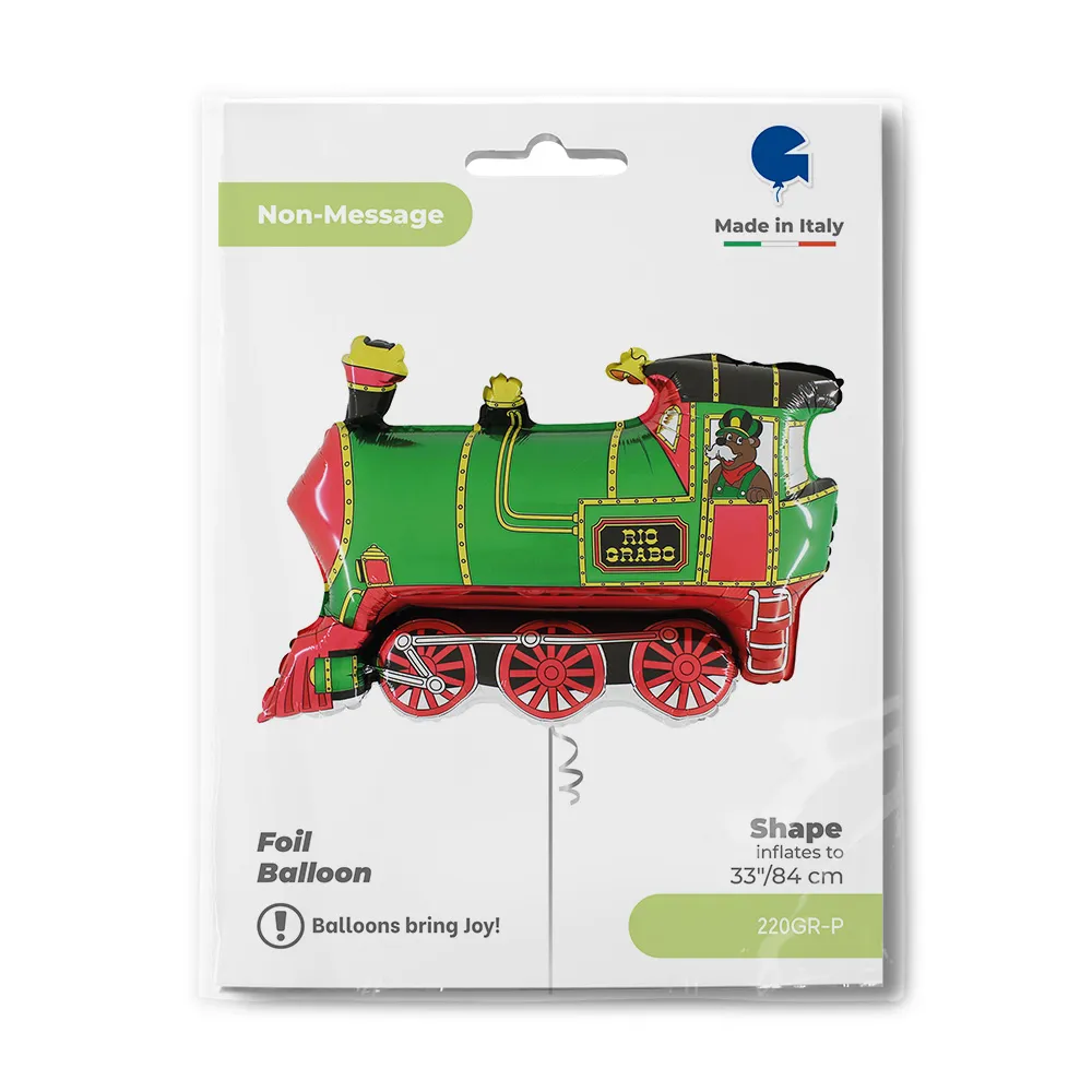 Balon Folie Figurina Tren Rio Verde 84cm