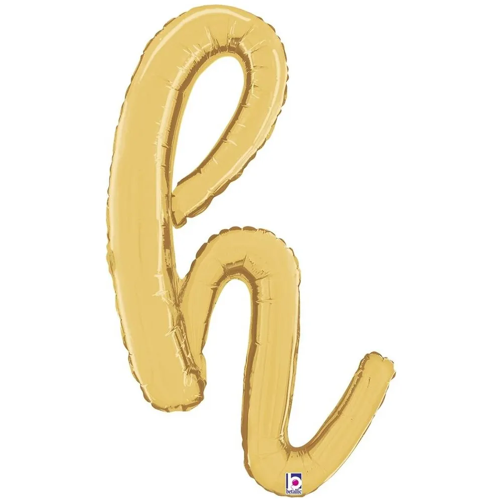 Balon Folie LITERA (AER) SCRIPT H Auriu 61cm Grabo