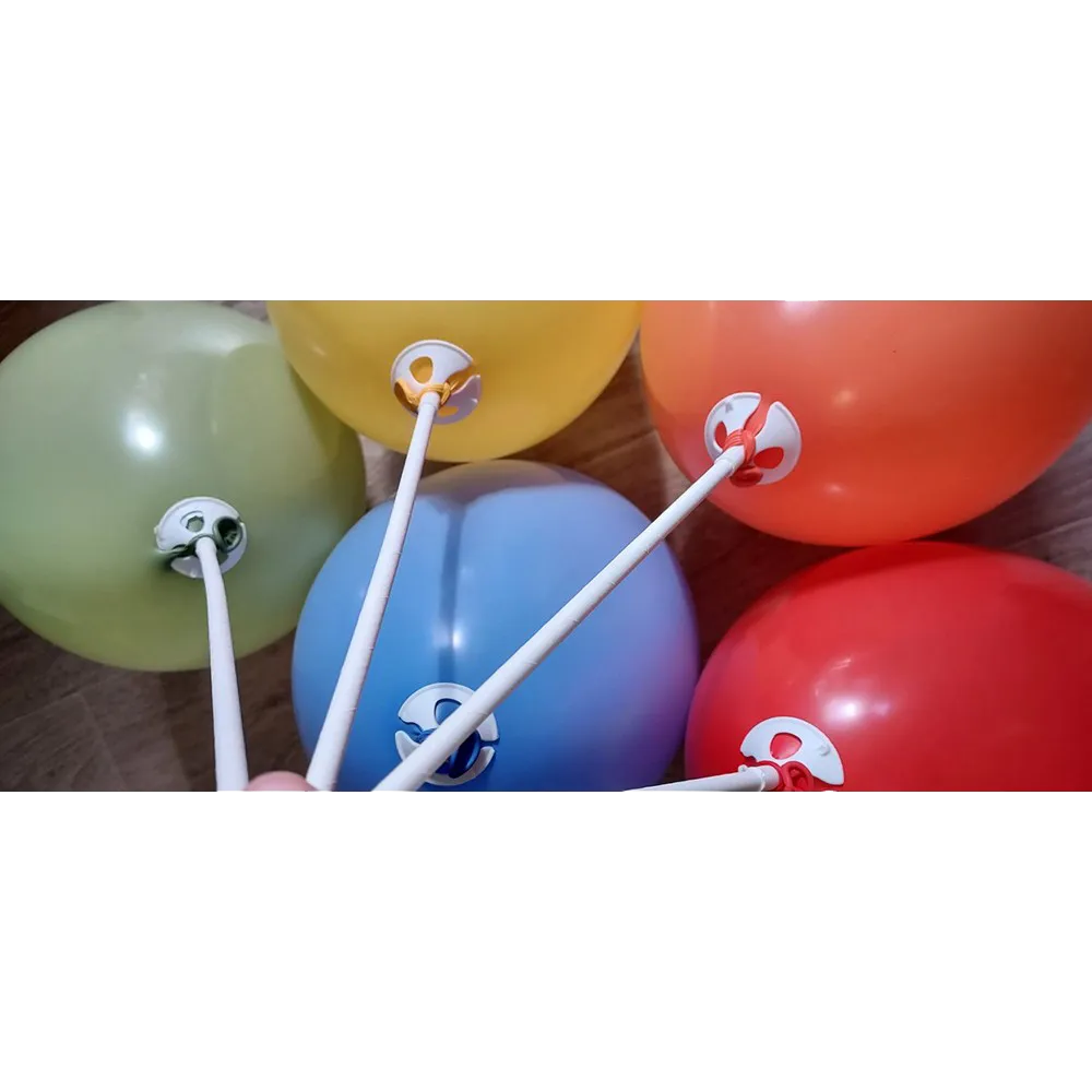 Set 100 Bete din carton si rozete ECO pt baloane latex 35cm