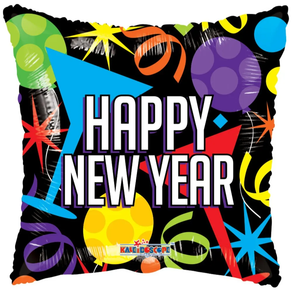 Balon Folie Patrat Happy New Year 45cm