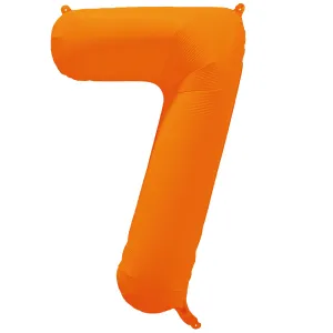 Balon Folie Cifra 7 Portocaliu Neon 86cm R-10016-PKG