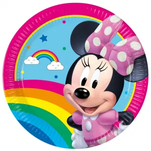 Set 8 Farfurii Petrecere 23cm Minnie Rainbow Makes Me Smile