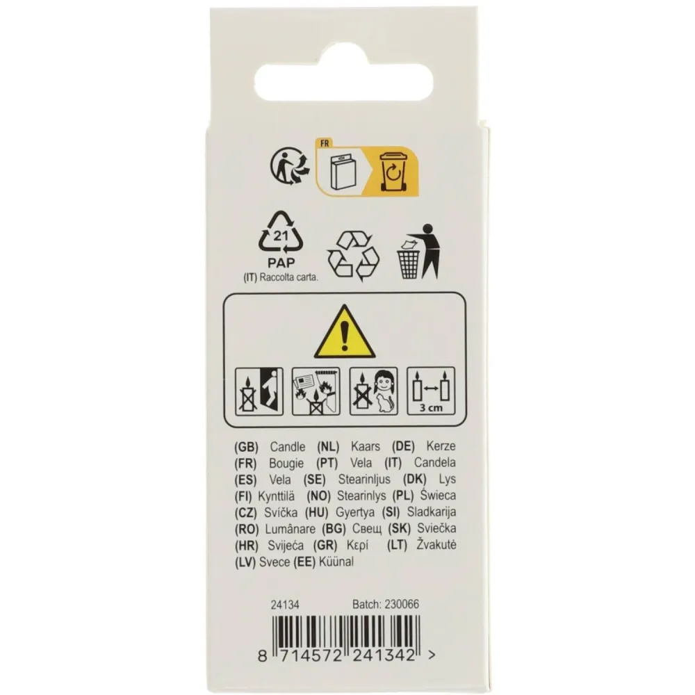 Lumanare Tort Cifra 4 Argintiu 5cm