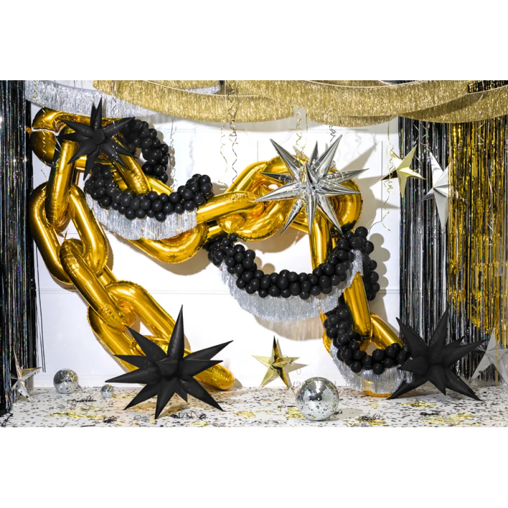 Balon Folie Stea Magica (Aer) Negru 70cm