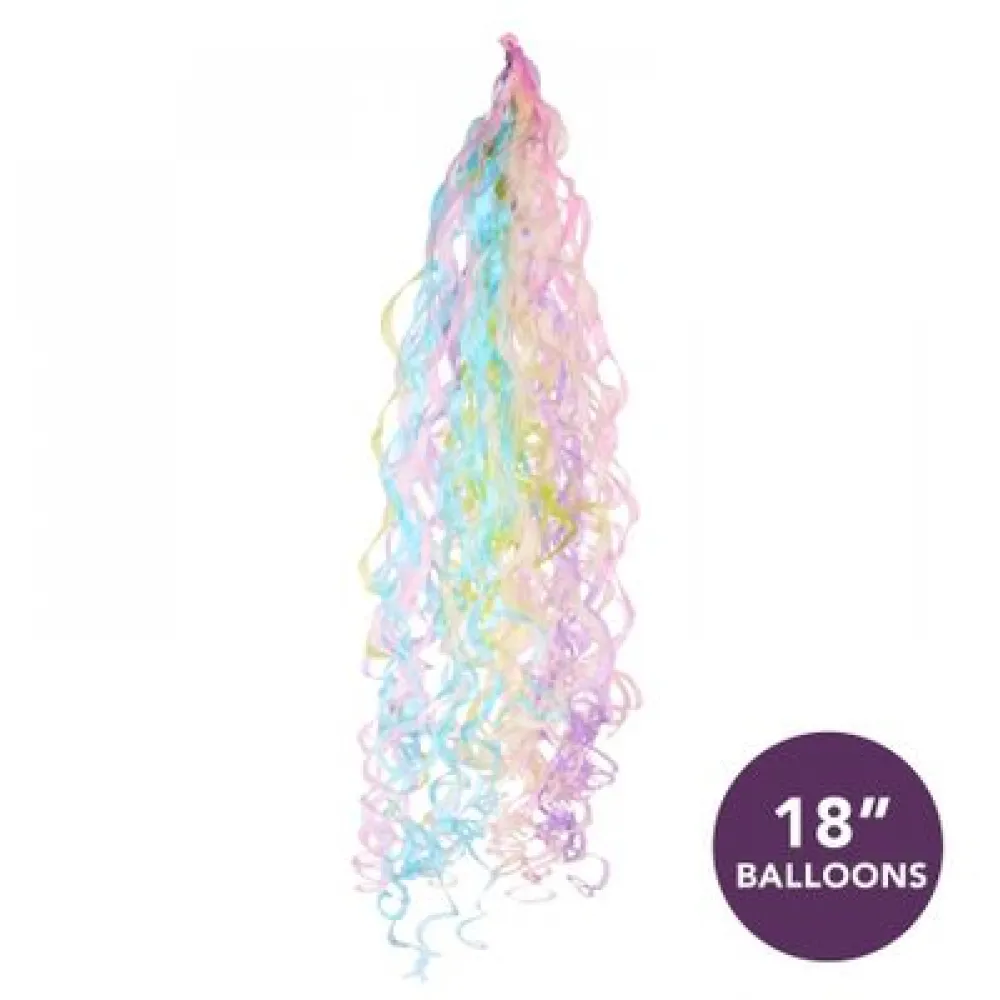 Panglica decorativa din hartie RAINBOW pentru baloane 18 cu heliu - 15 x 86 cm PA6011