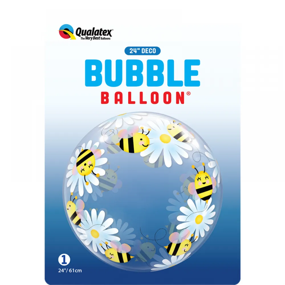 Deco Bubble Albinute si Margarete 24inch - 60cm 15733 Qualatex