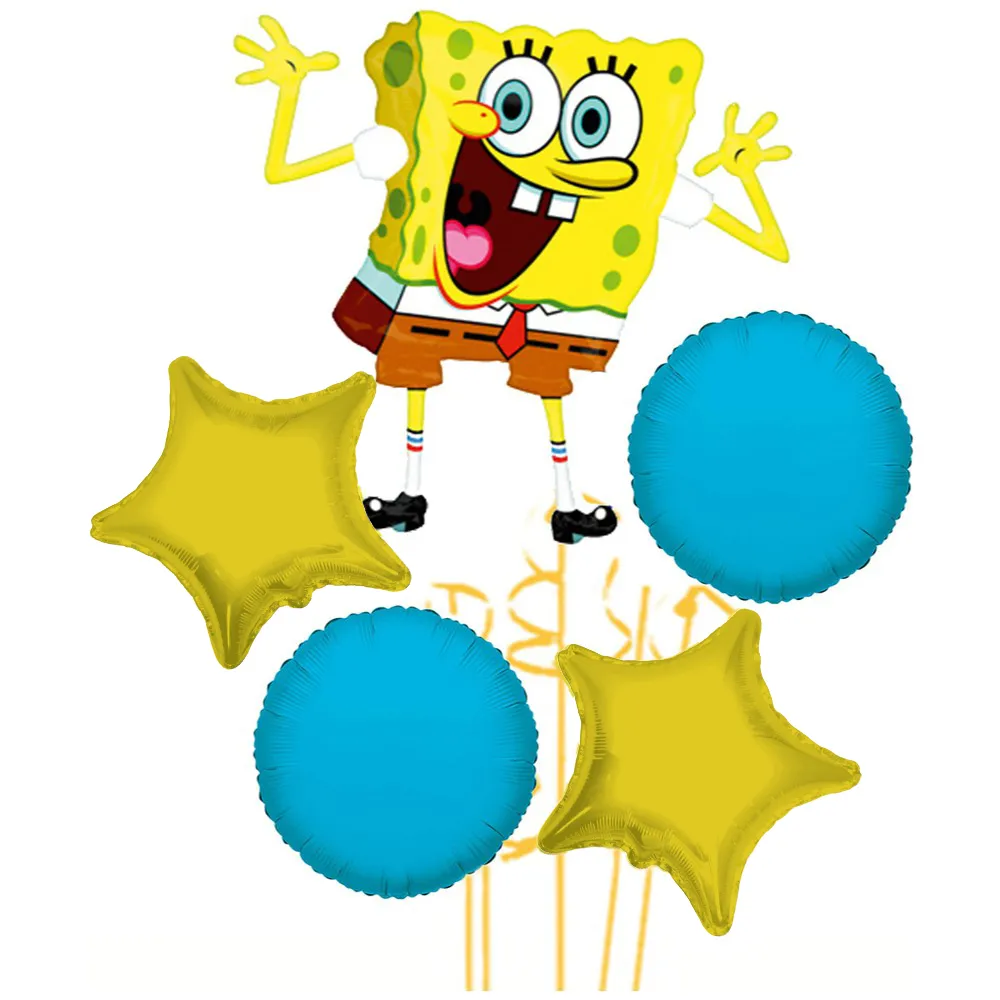 Buchet 5 baloane folie Tematica Sponge Bob 2022233