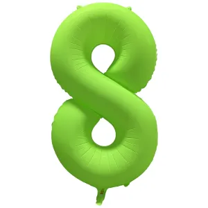 Balon Folie Cifra 8 Verde Neon 86cm R-10056-PKG