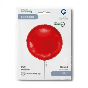 Balon Folie Rotund Rosu 46cm