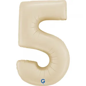 Balon Folie Cifra 5 Satin Cream 66cm