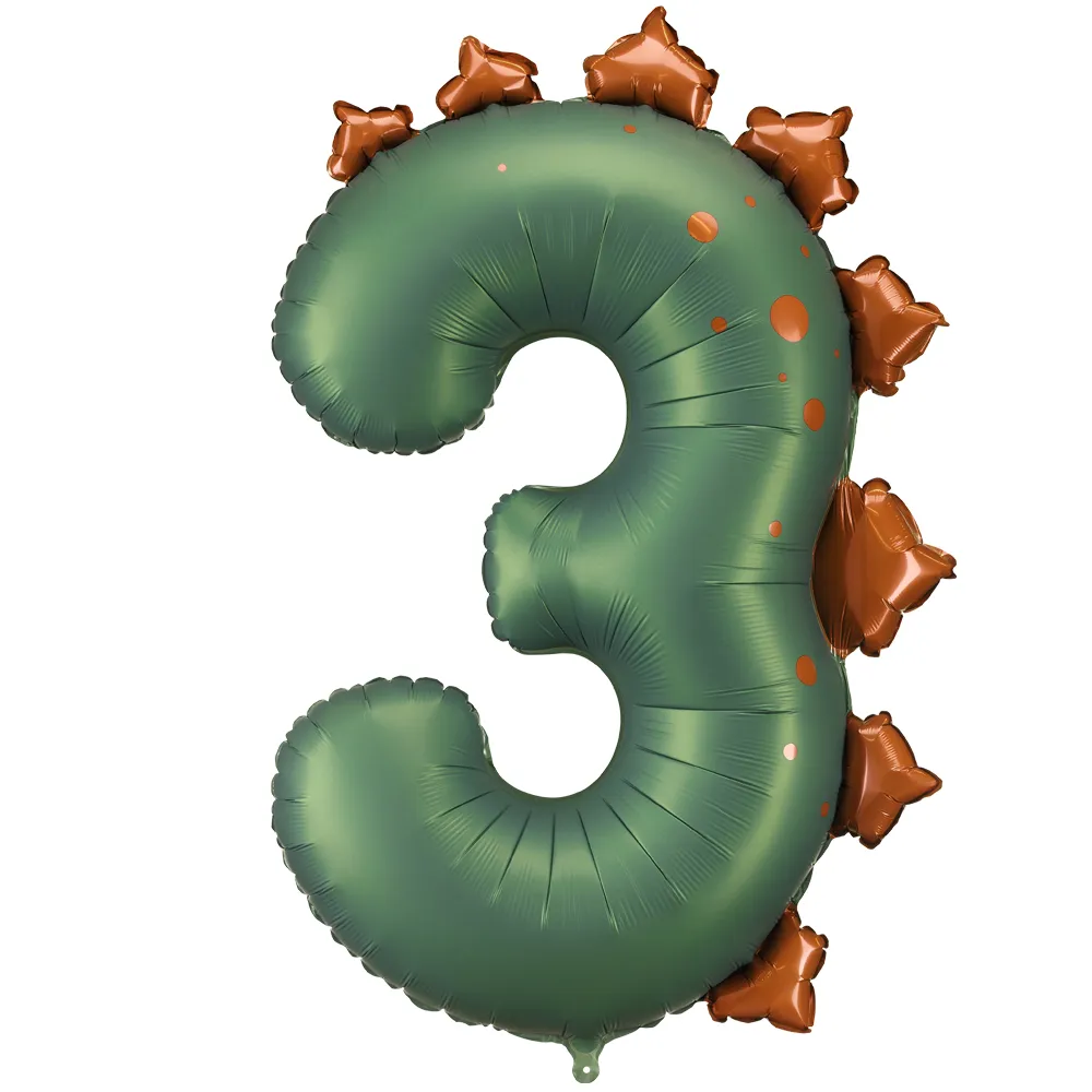 Balon Folie Cifra 3 Dinozaur 92cm