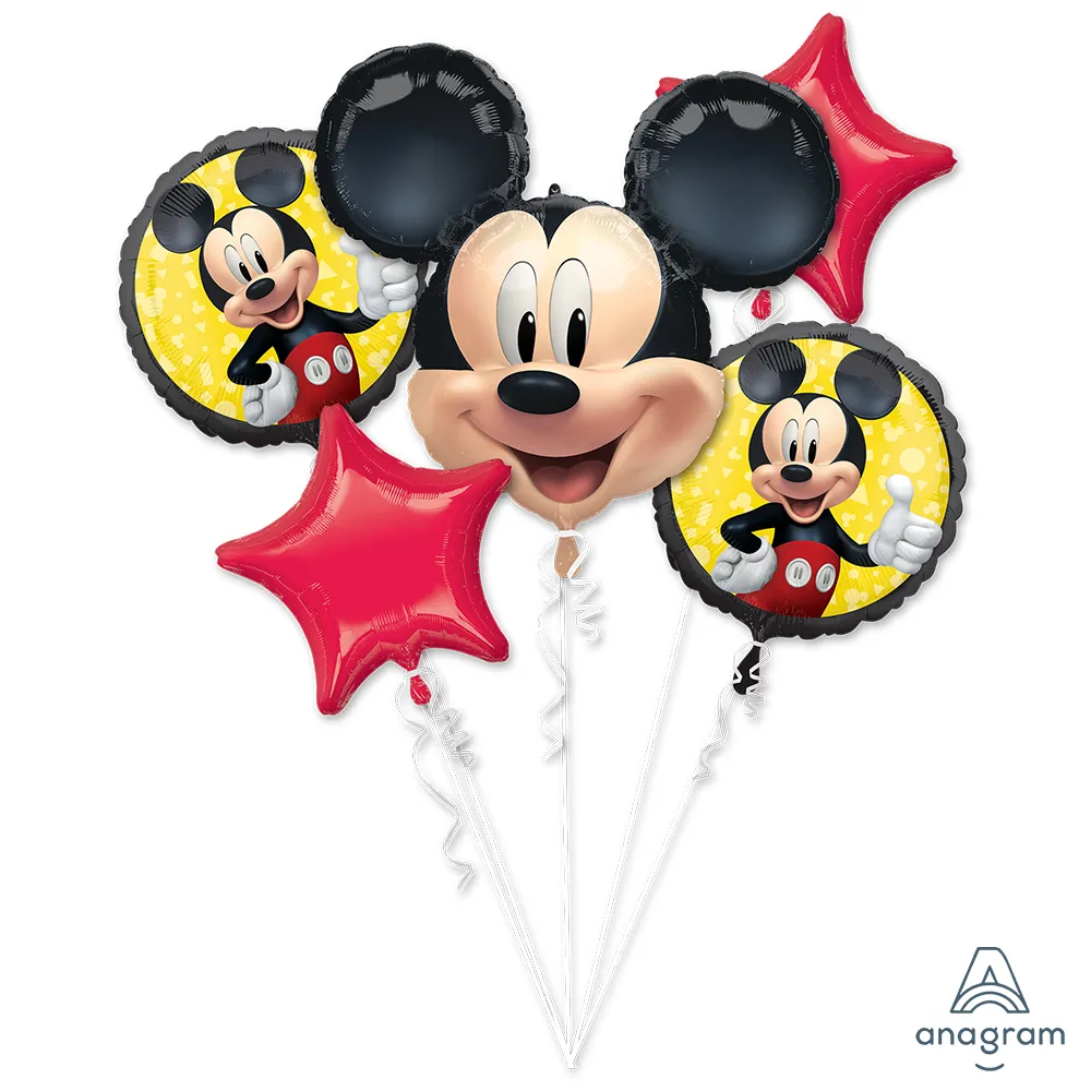 Buchet 5 Baloane Folie Mickey Mouse Forever ANAGRAM 4070101
